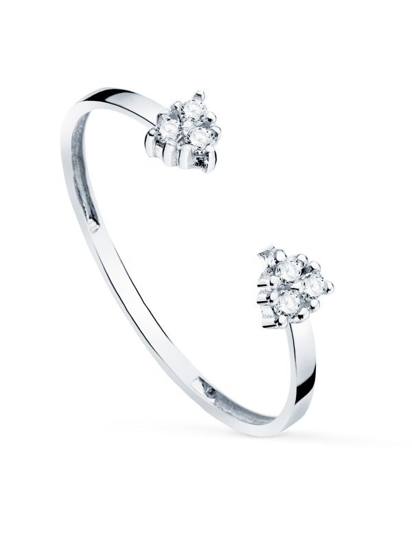18K SORTIJA ORO BLANCO DIAMANTES...