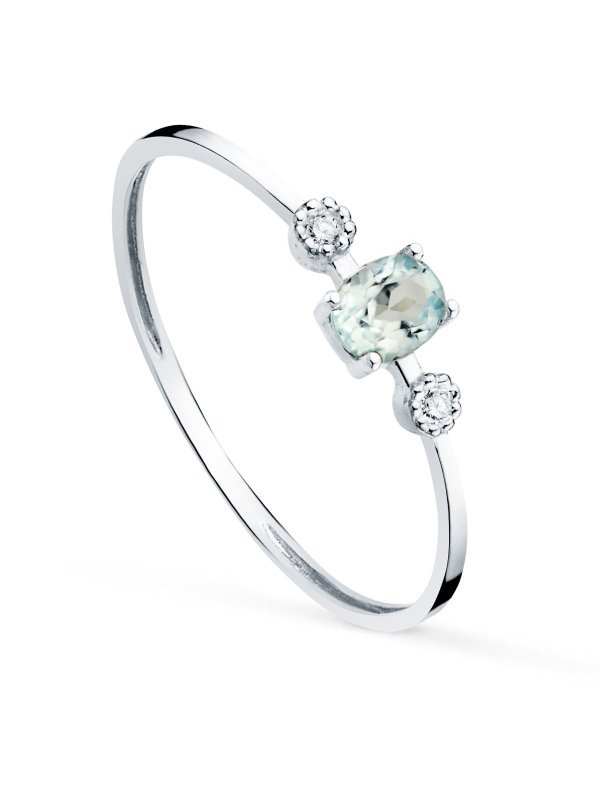 18K SORTIJA ORO BLANCO Y DIAMANTES...