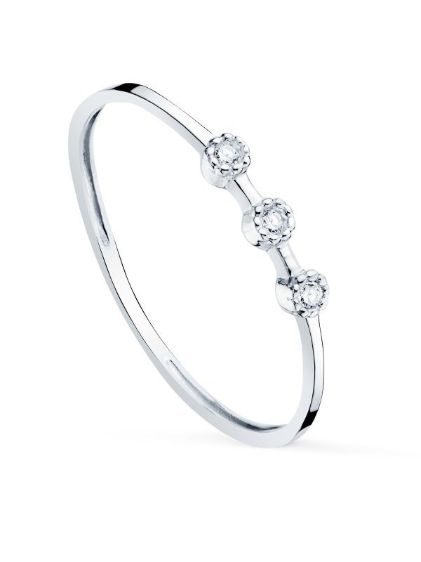 18K SORTIJA ORO BLANCO DIAMANTES...