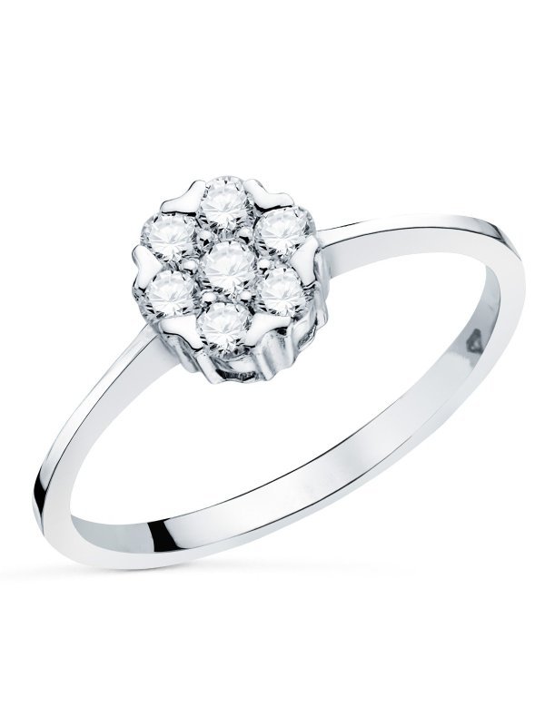 18K SORTIJA ORO BLANCO CON DIAMANTES...
