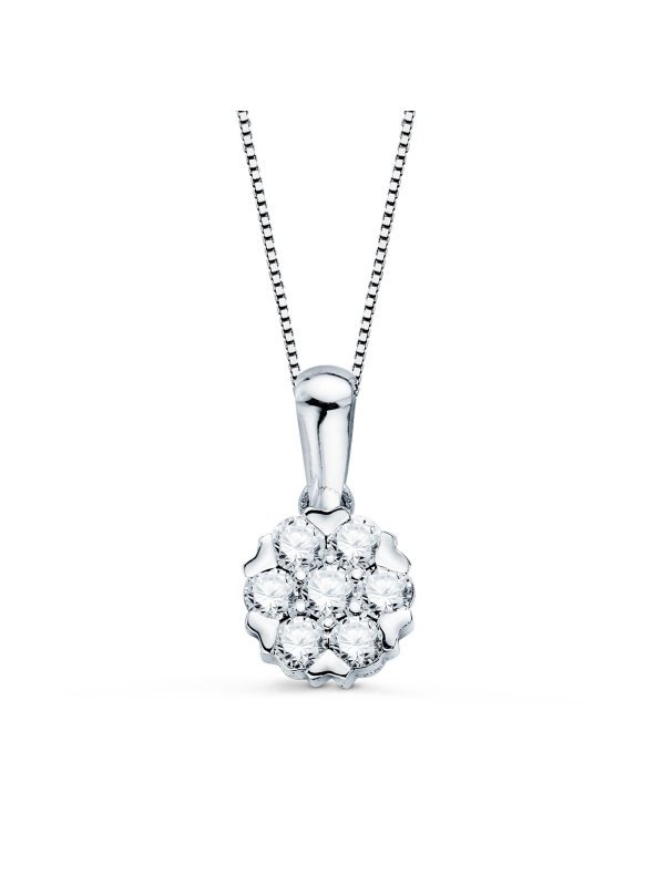 18K GARGANTILLA ORO BLANCO COLGANTE 7...