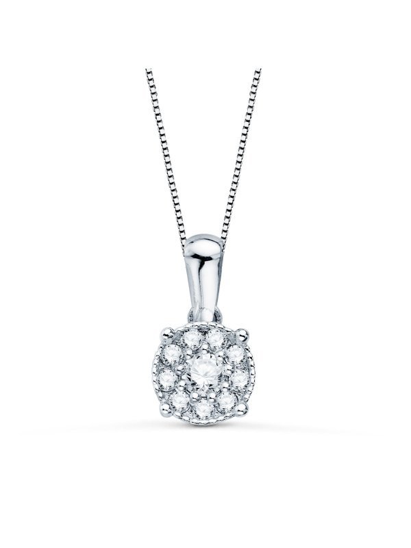 18K GARGANTILLA ORO BLANCO COLGANTE...