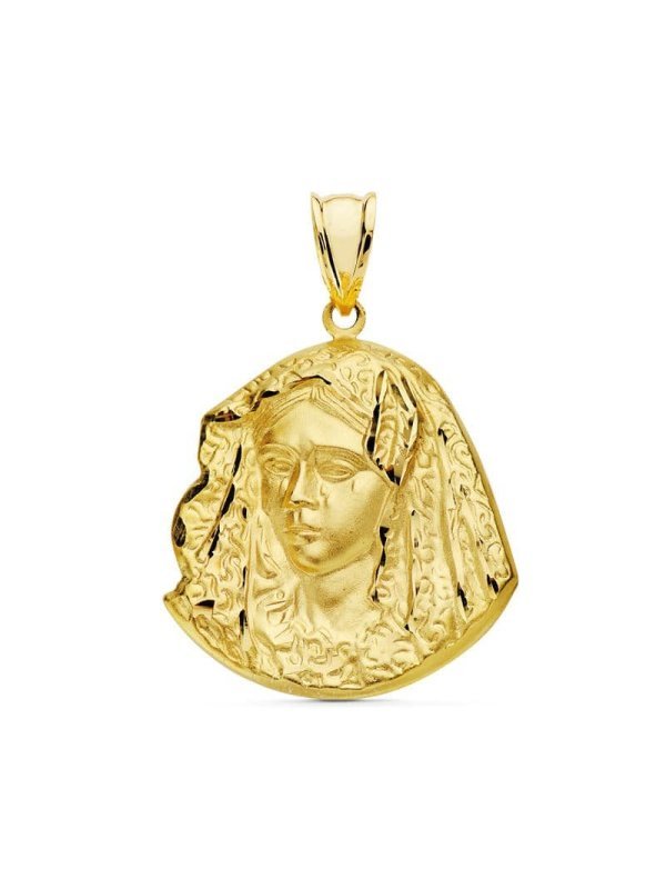18K MEDALLA ORO AMARILLO VIRGEN DE LA...