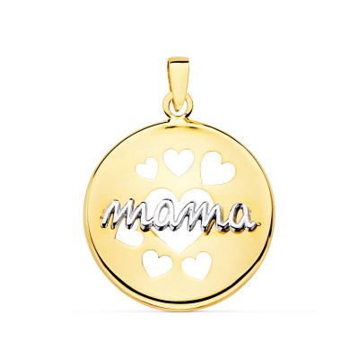 18K COLGANTE ORO BICOLOR...