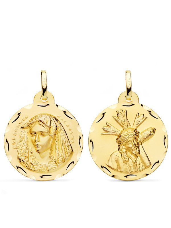 18K ESCAPULARIO VIRGEN MACARENA Y...