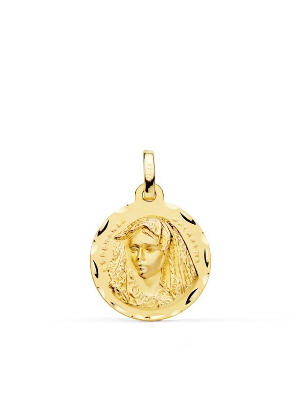 18K MEDALLA VIRGEN MACARENA 18 MM...