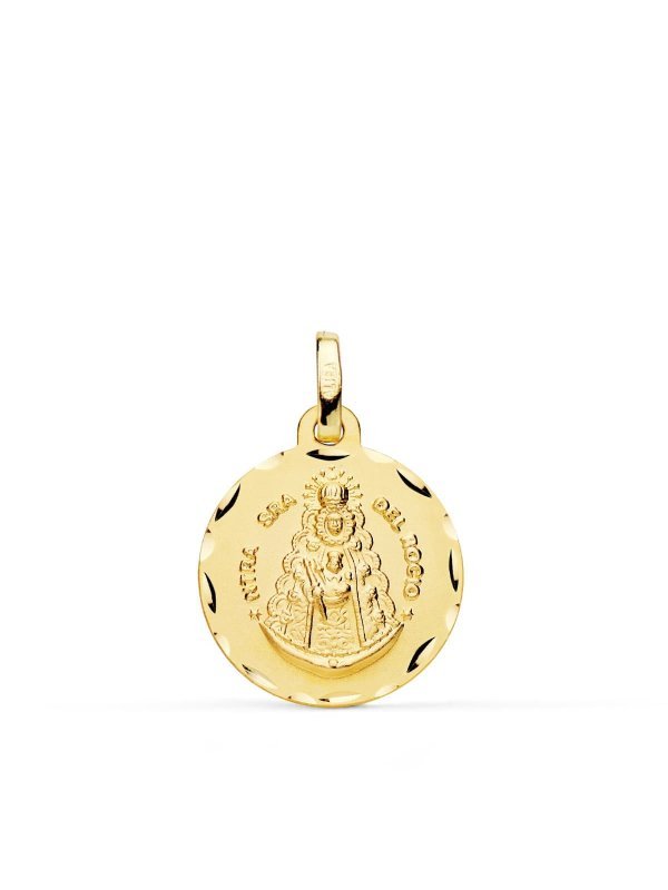 18K MEDALLA VIRGEN DEL ROCIO TALLADA...
