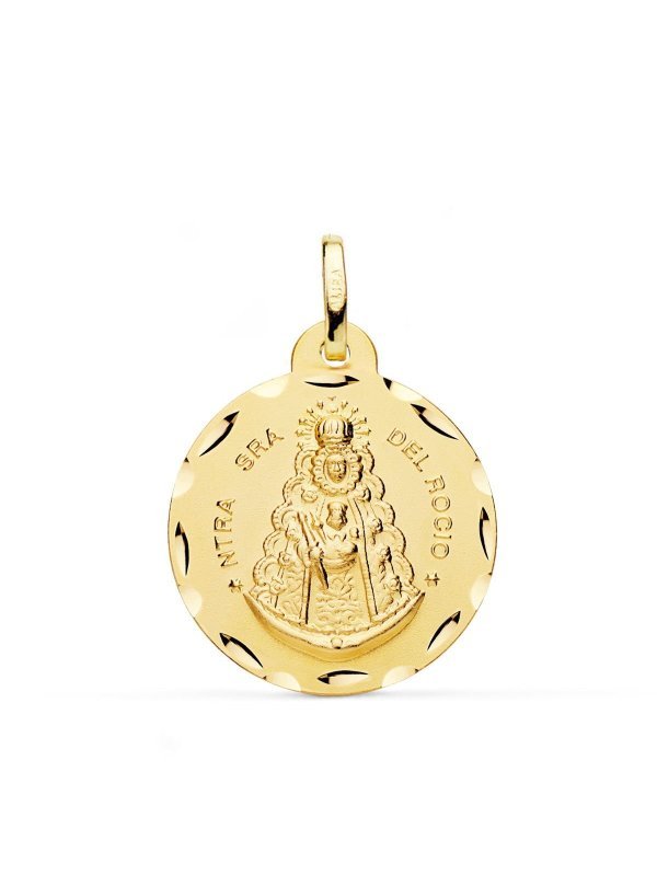 18K MEDALLA VIRGEN DEL ROCIO TALLADA...
