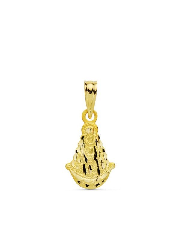 18K VIRGEN DEL ROCIO SILUETA 15X10 MM