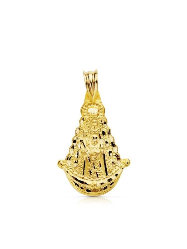 18K VIRGEN DEL ROCIO SILUETA 25X20 MM