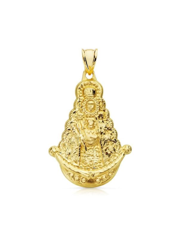 18K VIRGEN DEL ROCIO SILUETA 35X25 MM