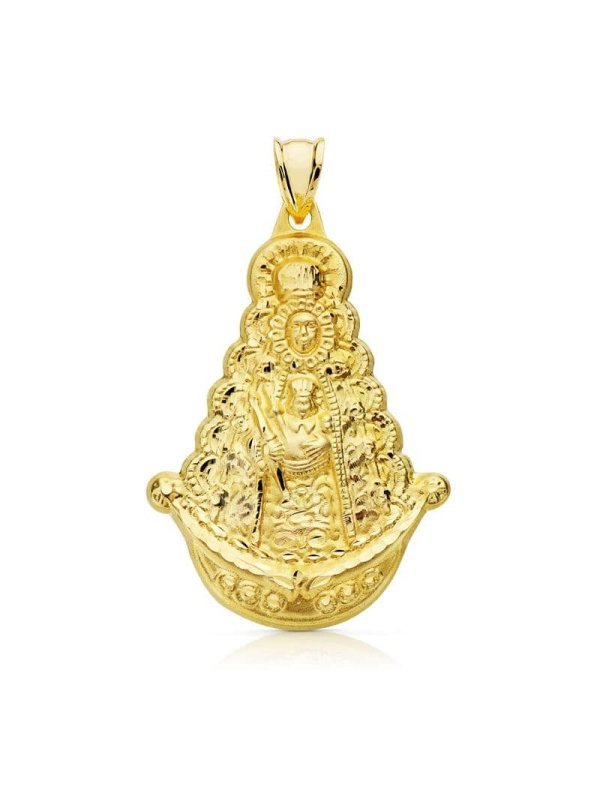 18K VIRGEN DEL ROCIO SILUETA 40X25 MM
