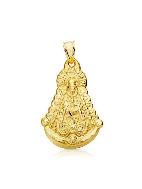 18K VIRGEN DEL ROCIO SILUETA 30X20 MM