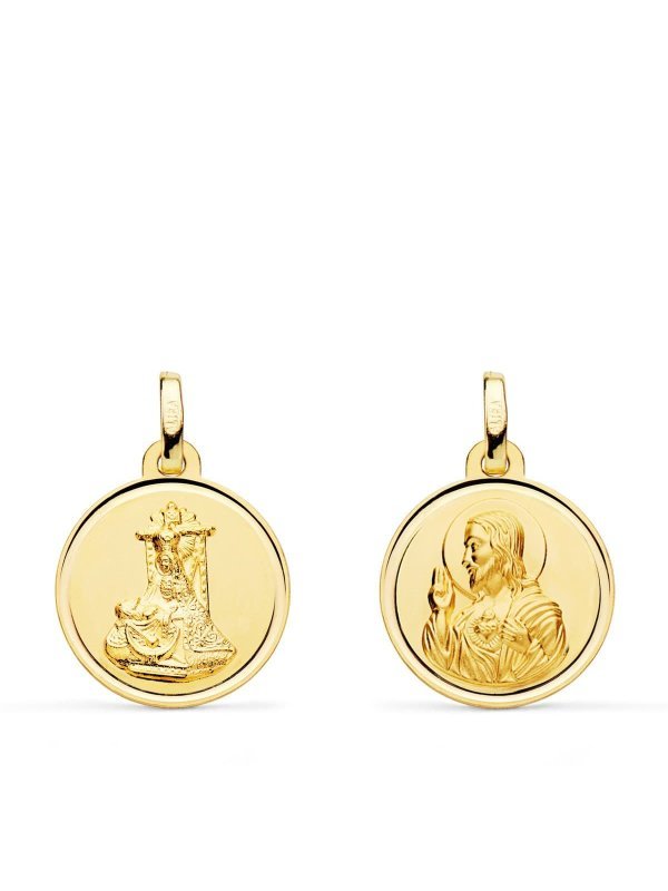 18K MEDALLA ESCAPULARIO VIRGEN DE LAS...