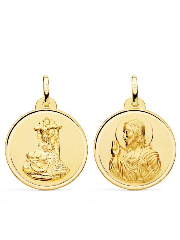 18K MEDALLA ESCAPULARIO VIRGEN DE LAS...