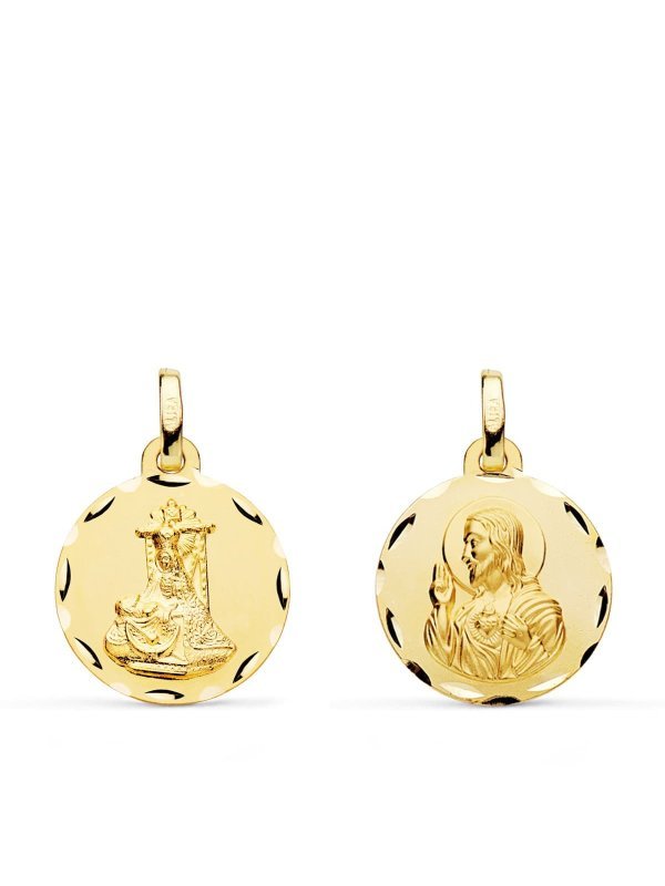 18K MEDALLA ESCAPULARIO VIRGEN DE LAS...