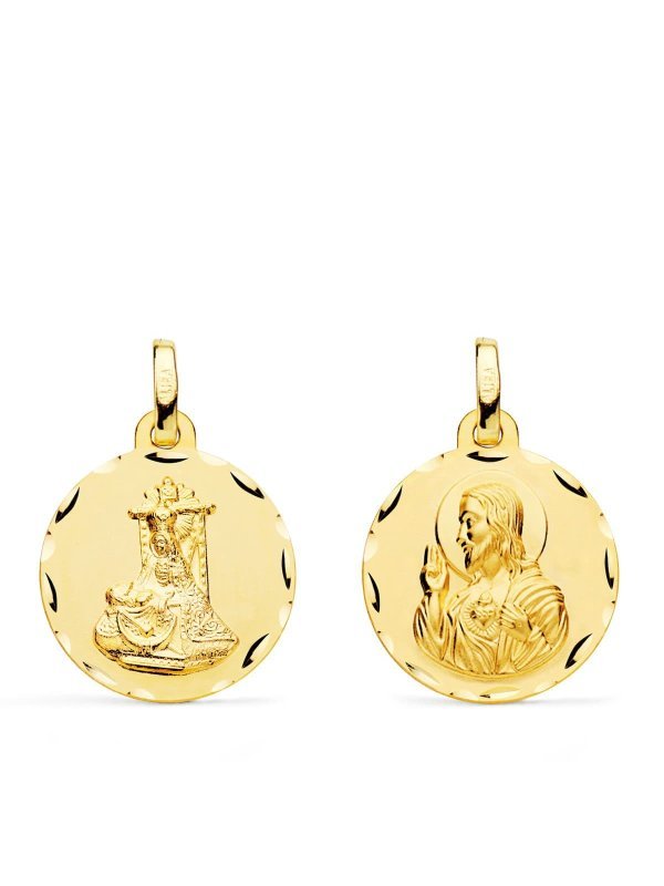 18K MEDALLA ESCAPULARIO VIRGEN DE LAS...