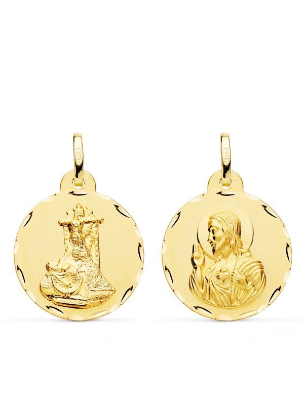 18K MEDALLA ESCAPULARIO VIRGEN DE LAS...
