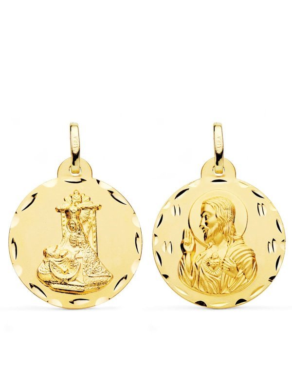 18K MEDALLA ESCAPULARIO VIRGEN DE LAS...