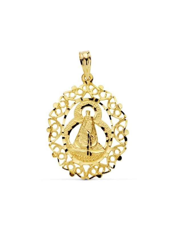 18K MEDALLA VIRGEN DE LA CABEZA CERCO...