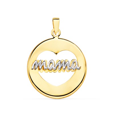 18K COLGANTE ORO BICOLOR...