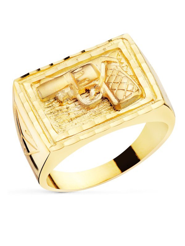 18K SELLO ORO AMARILLO CABALLERO...