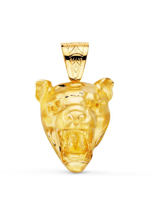 18K COLGANTE PUMA GIGANTE. 40X34 MM