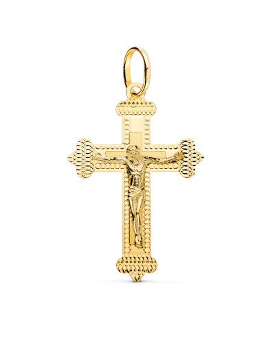 18K CRUZ ORO AMARILLO CON...