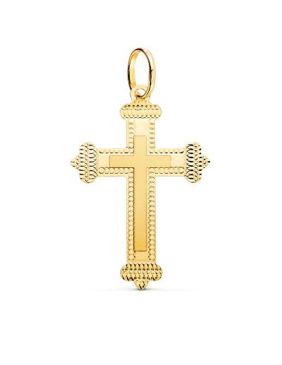 18K CRUZ ORO AMARILLO SIN...