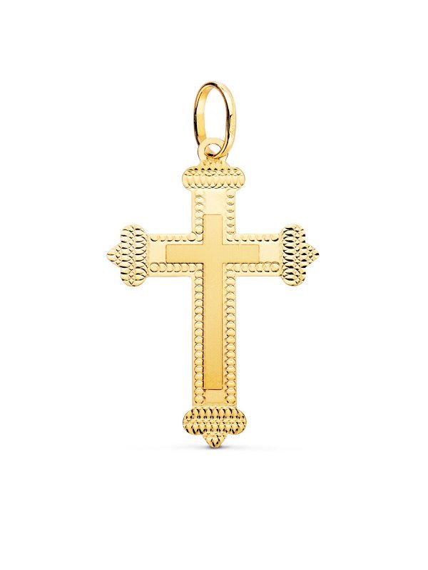 18K CRUZ ORO AMARILLO SIN CRISTO...