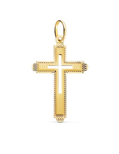 18K CRUZ ORO AMARILLO SIN...