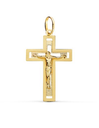18K CRUZ ORO AMARILLO CON...