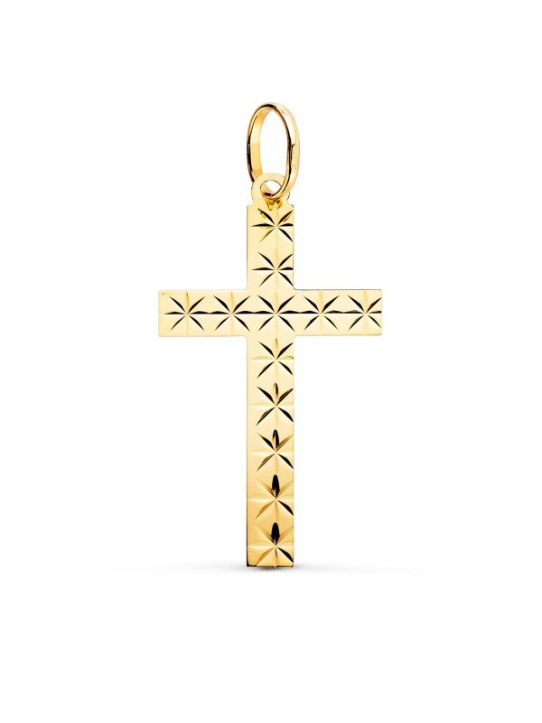 18K CRUZ ORO AMARILLO SIN CRISTO...