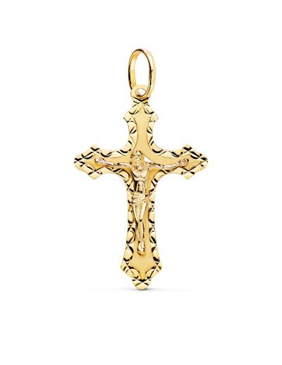 18K CRUZ ORO AMARILLO CON...
