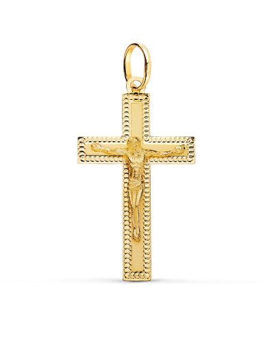 18K CRUZ ORO AMARILLO CON...