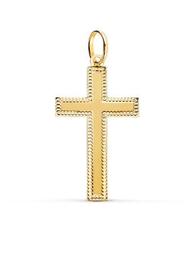 18K CRUZ ORO AMARILLO SIN...