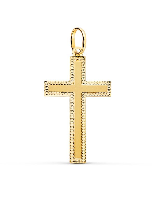18K CRUZ ORO AMARILLO SIN CRISTO...