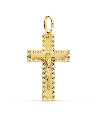 18K CRUZ ORO AMARILLO CON...