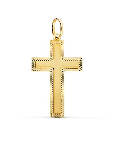 18K CRUZ ORO AMARILLO SIN...