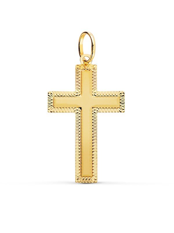 18K CRUZ ORO AMARILLO SIN CRISTO...