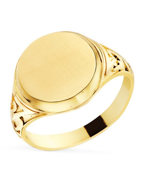 18K SELLO ORO AMARILLO CON TALLADOS...