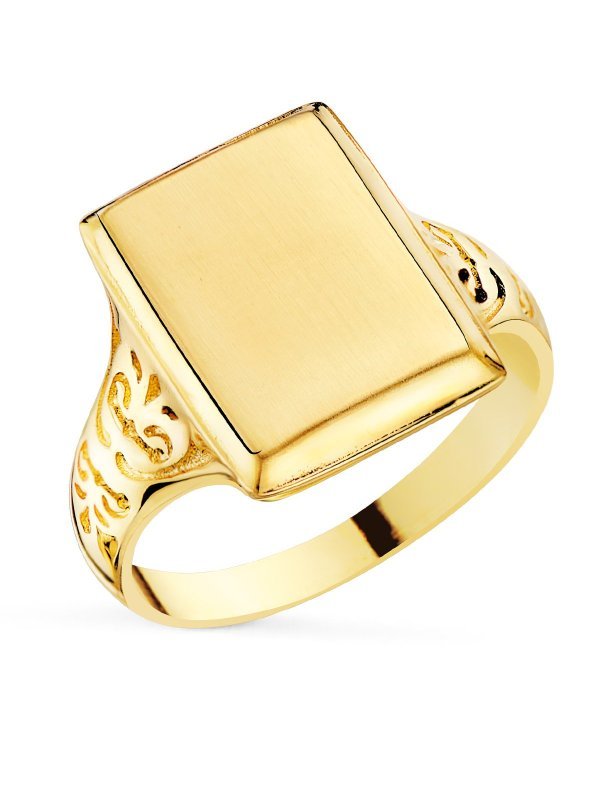 18K SELLO ORO AMARILLO CON TALLADOS...