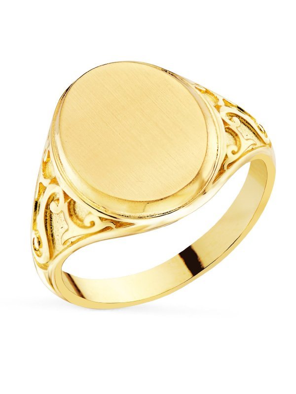 18K SELLO ORO AMARILLO CON TALLADOS...