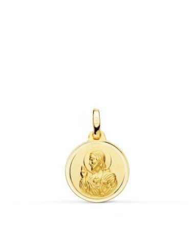 18K MEDALLA CRISTO SAGRADO CORAZON DE...