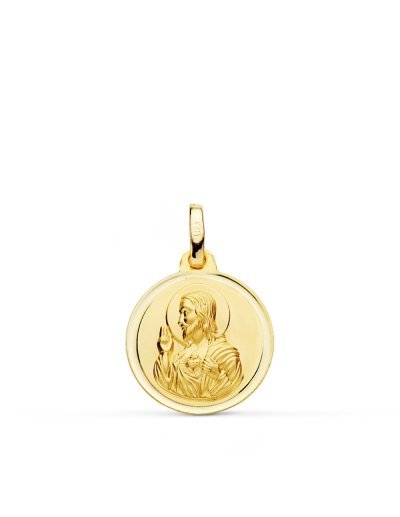 18K MEDALLA CRISTO SAGRADO...