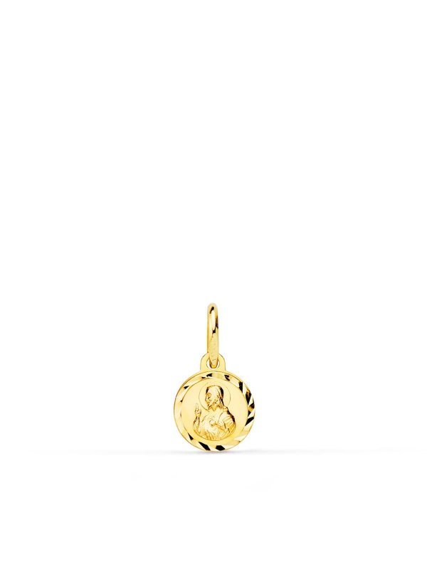 18K MEDALLA CRISTO SAGRADO CORAZON DE...
