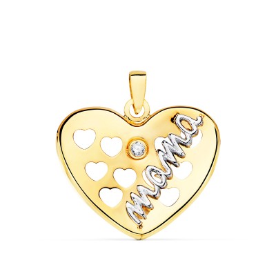 18K COLGANTE ORO BICOLOR...