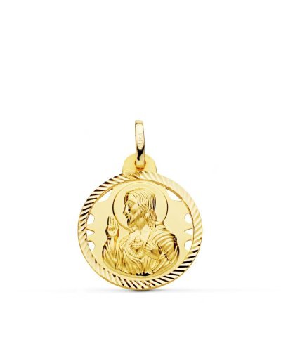 18K MEDALLA CRISTO SAGRADO...