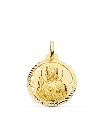 18K MEDALLA CRISTO SAGRADO...