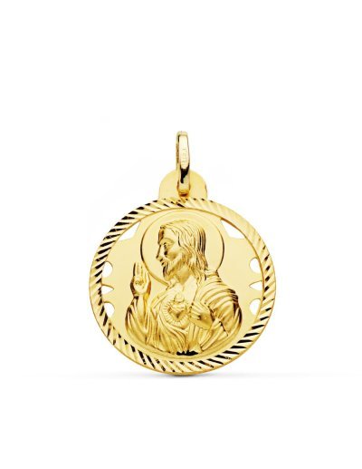 18K MEDALLA CRISTO SAGRADO...